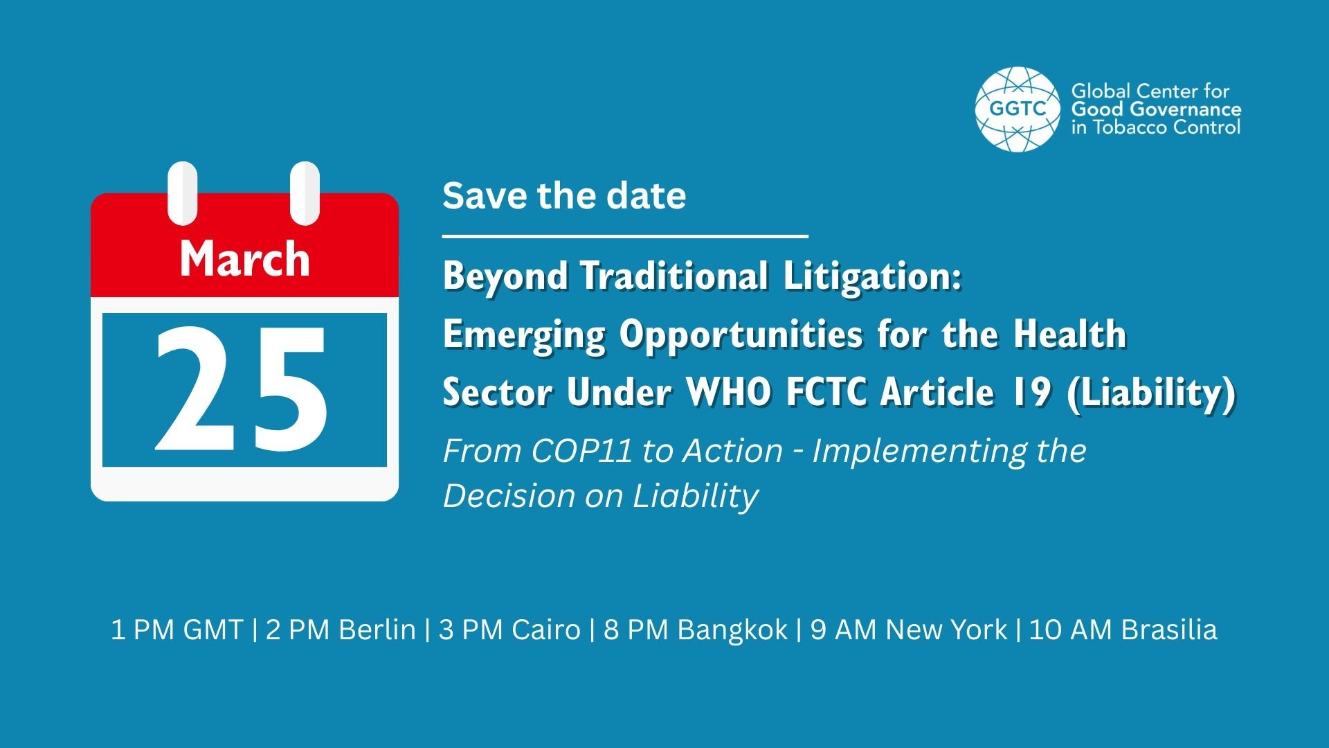 Webinar on Article 19 liability and health sector opportunities
